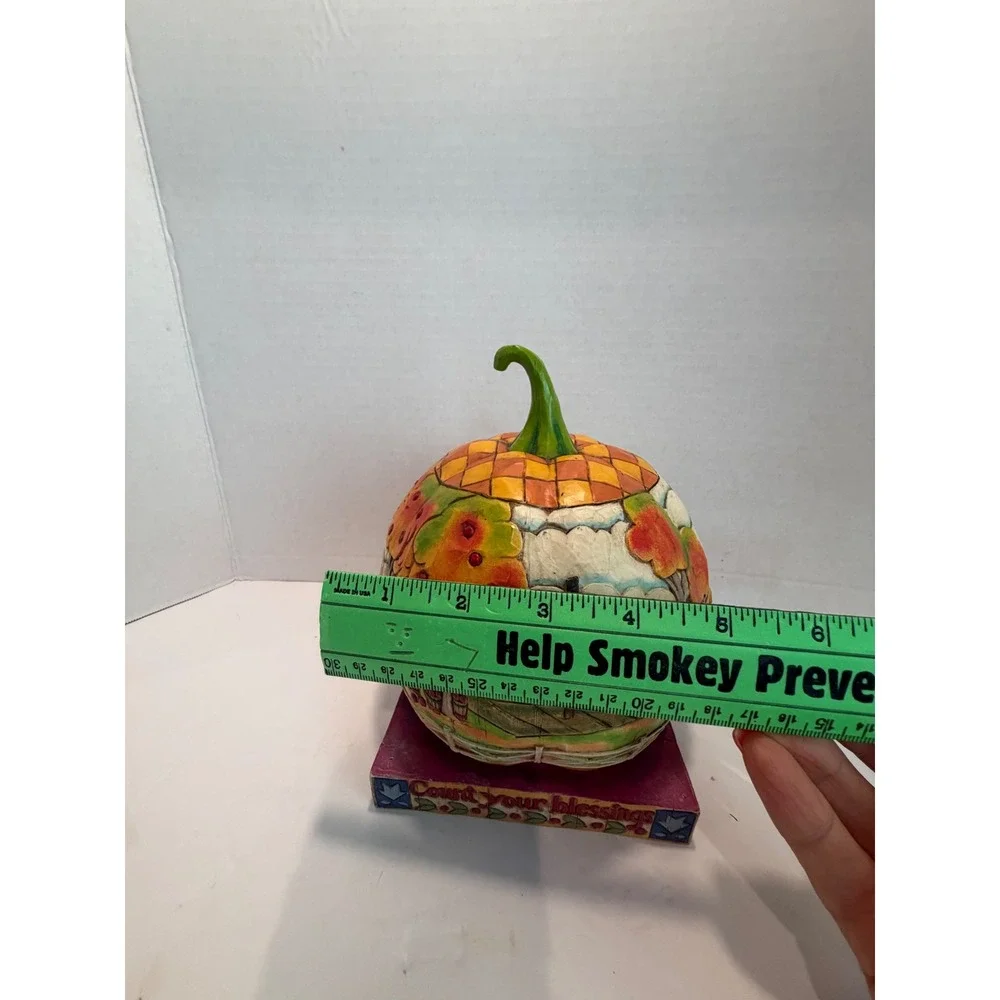 Jim Shore Heartwood Creek Count Your Blessings Pumpkin Figurine  Fall Decor 2004